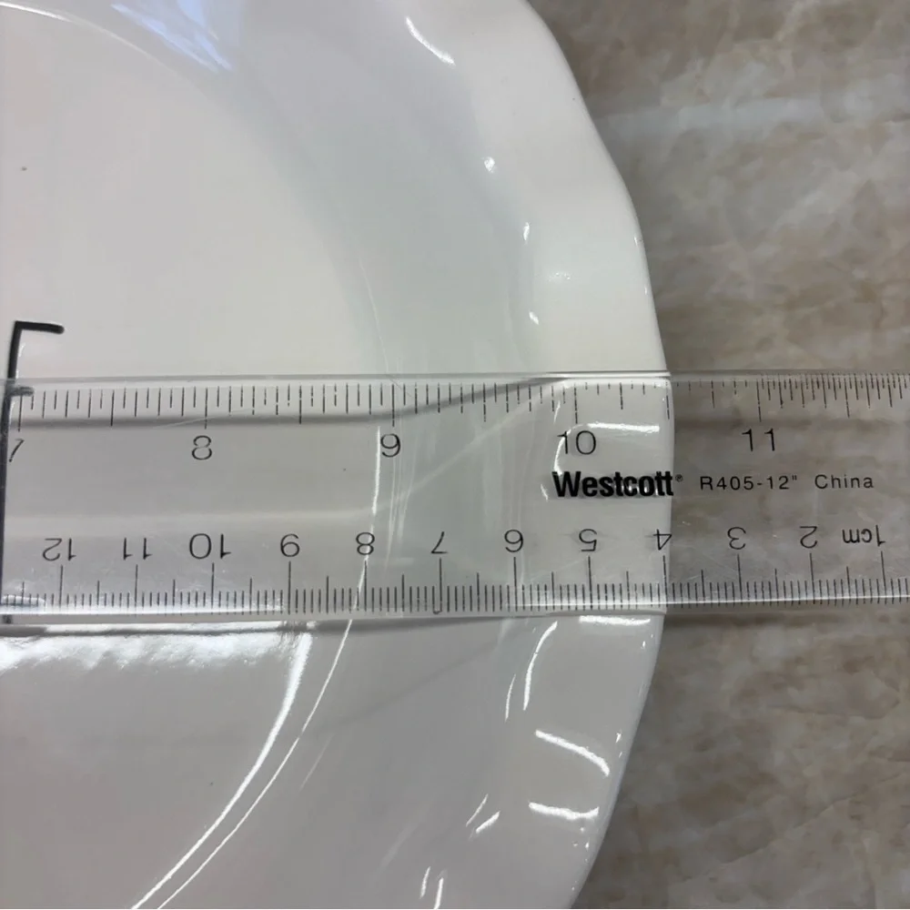 Rae Dunn White Ceramic Pie Dish Slice